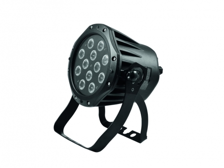 Image principale du produit Projecteur LED PAR IP65 12X3W noir RGB full color DMX