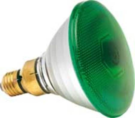 Image principale du produit Lampe PAR 38 Sylvania E27 230V 80W Vert code 0019651