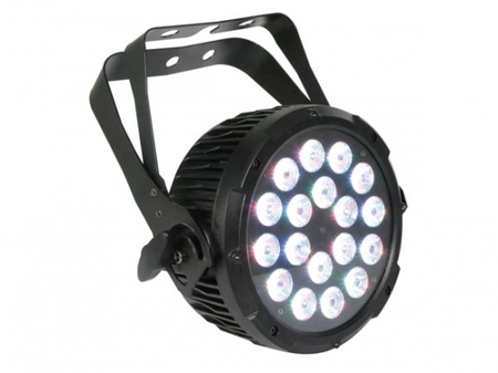 Image principale du produit Projecteur showtec PAR Noir LED 18 X 3W full RGB