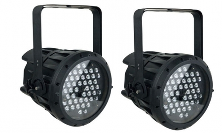 Image principale du produit Lot de 2 Par Led 54 Leds 3W RGBW avec zoom 6° à 60° IP65 *** Matériel de démo ****