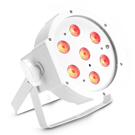 Image principale du produit Projecteur Led Cameo Flat par can tri 3W IR WH 7X3W RGB