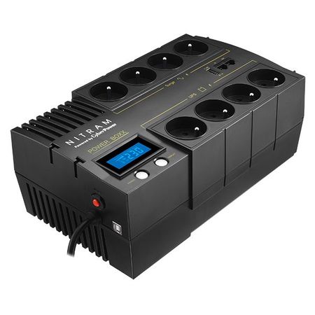 Image principale du produit PB1000LCD Nitram onduleur de secours et régulateur de tension 1000VA 600w