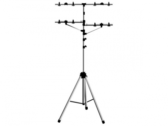 Image principale du produit Pied Alu gris telescopique avec barre en T 4m + 2 barres