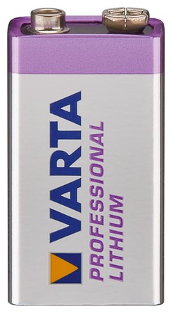 Image principale du produit Pile 9V Lithium Varta 6F22 1,2 ah