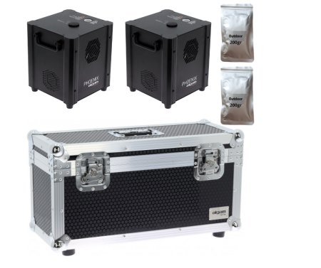 Image principale du produit Pack 2 Phoenix Algam lighting - 2 machines à étincelles 650W + flightcase + 2 poudre 200gr