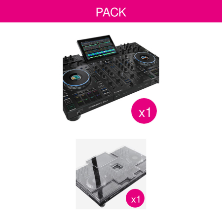 Image principale du produit Pack DenonDJ Prime4+ : Contrôleur 4 voies + Écran 10,1