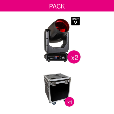 Image principale du produit Pack 2 Lyres LED 300W + Valise de Transport - Éclairage Professionnel