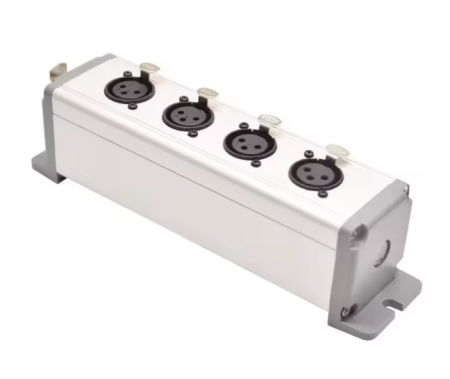 Image principale du produit boitier RJ45 pour Fiches 4 XLR combo femelle avec fixation murales.