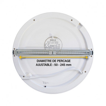 Image nº3 du produit Plafonnier LED encastrable Blanc diamètre 300mm 24W CCT