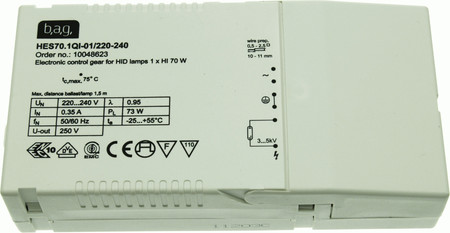 Image principale du produit Platine électronique pour lampe à iodure 70W BAG HES70 1QI-01/220-240