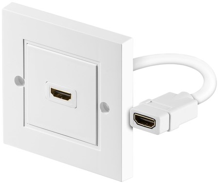 Image principale du produit Plastron HDMI encastrable au mur