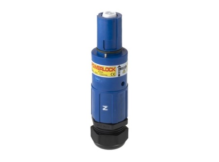Image principale du produit Fiche Powerlock 400A drain Neutre Bleu PG29 120°