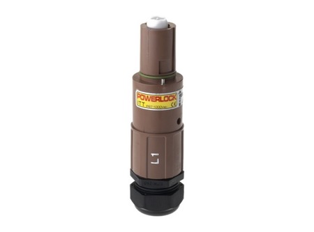 Image principale du produit Fiche Powerlock 400A drain Phase 1 Marron PG29 120°