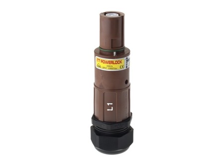 Image principale du produit Fiche Powerlock 660A drain Phase 1 Marron PG36 240°