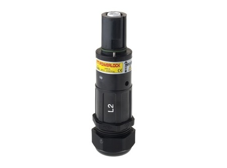 Image principale du produit Fiche Powerlock 660A drain Phase 2 Noir PG36 240°