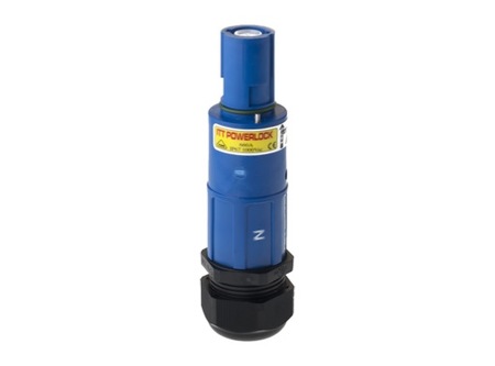 Image principale du produit Fiche Powerlock 660A drain Neutre bleu PG36 240°