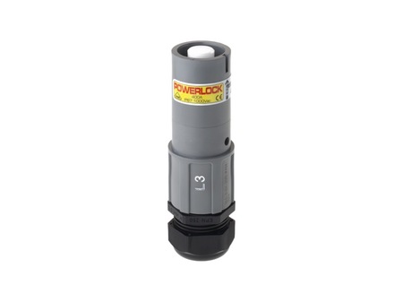 Image principale du produit Fiche Powerlock 400A Source Phase 3 Gris PG29 120°