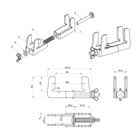 Image nº3 du produit LTS-c1 Contestage - Pince de liaison pour 2 praticables Contestage