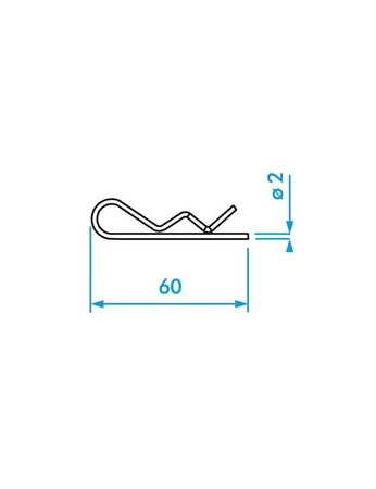 Image secondaire du produit CCS6-605 Prolyte Goupille de sécurité beta 60 X 20 diamètre 2mm