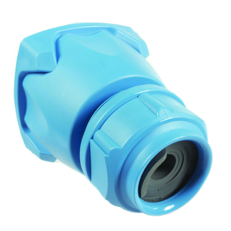 Image principale du produit Poignée droite Marechal pour DS6 Poly bleu + presse etoupe 13-35mm