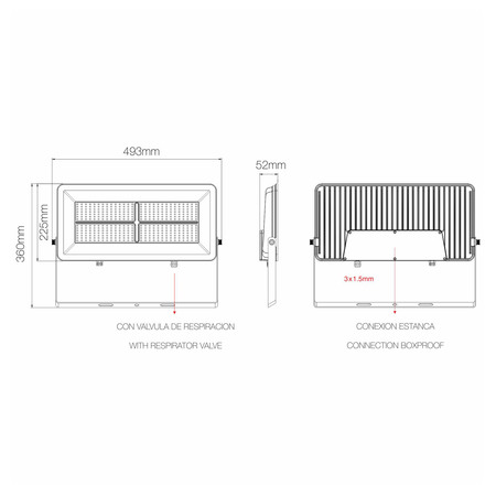 Image nº4 du produit Projecteur led beneito et Faure sky Polaris 200W 26200 lumens IP65 noir Blanc jour 5000K