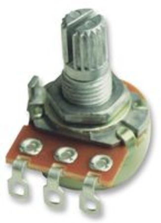 Image principale du produit Potentiomètre rotatif 10 kohm, Logarithmique 20mm
