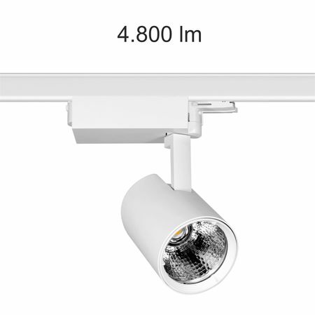 Image principale du produit Spot led aluminium POX sur rail BENEITO FAURE 42W 4000K blanc 38°