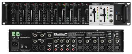 Image principale du produit Mixer PA 6 micros + 4 lignes et 2 sorties - 2U  Audiophony PREZONE642