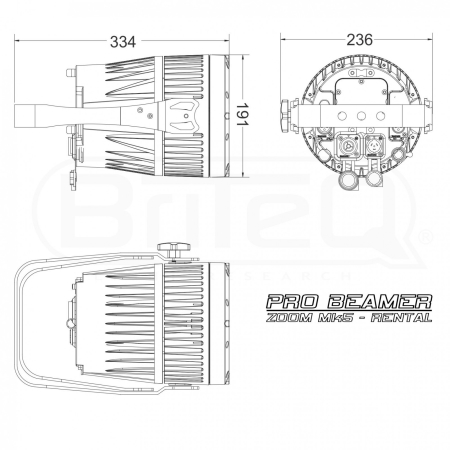 Image nº5 du produit PRO BEAMER ZOOM MK5 - RENTAL BRITEQ - Projecteur LED RGBW 7 x 20 W à zoom motorisé