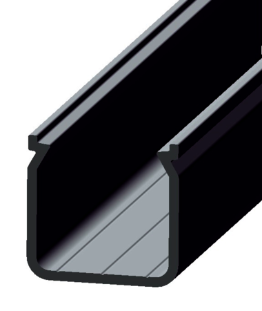 Image principale du produit Profilé de ruban de led alu type cennik P04 2m noir
