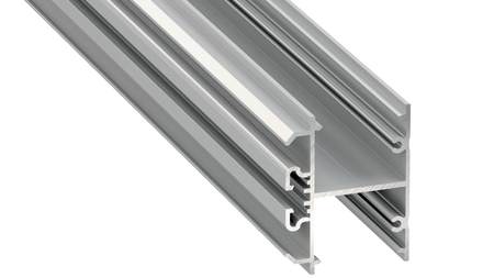 Image principale du produit Profilé aluminium double face DOPIO gris alu longueur 2m