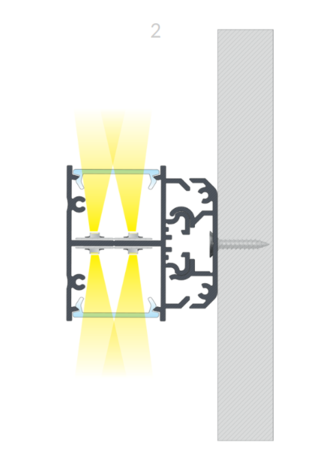 Image nº6 du produit Profilé aluminium double face DOPIO gris alu longueur 2m