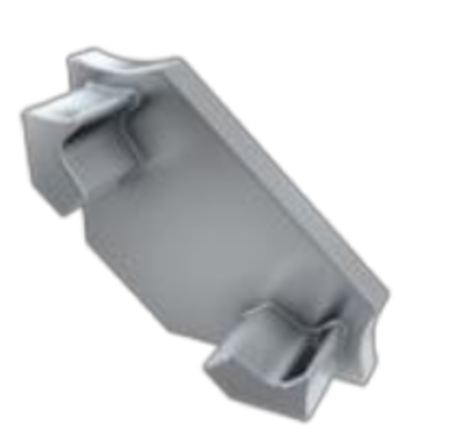 Image principale du produit Embout de terminaison pour profilé Type C plastique gris
