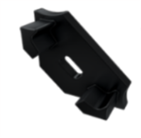 Image principale du produit Embout de terminaison percé pour profilé Type C plastique noir