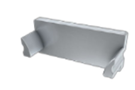 Image principale du produit Embout de terminaison plastique pour profilé terra gris