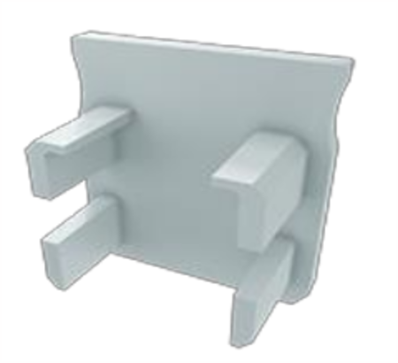 Image principale du produit Embout de terminaison plastique pour profilé de surface typeY gris