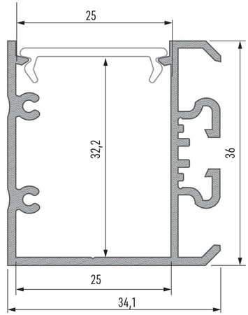 Image secondaire du produit Profilé aluminium pour ruban led double UNICO blanc laqué longueur 2m