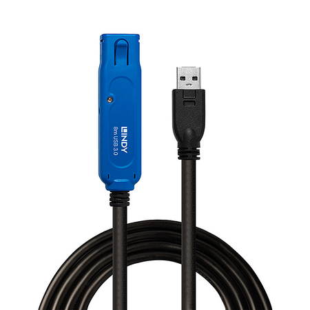 Image principale du produit Prolongateur USB 3.0 actif LINDY 10M noir