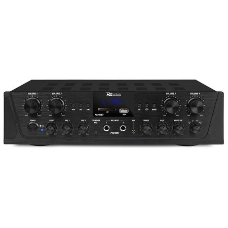 Image principale du produit PV240BT Power dynamics - Amplificateur 8 x 50W 4 zones FM - USB - Bluetooth