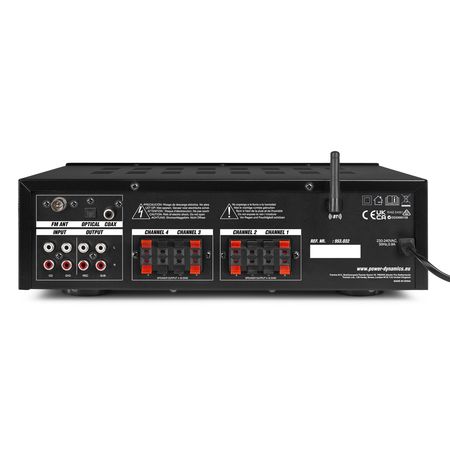 Image nº4 du produit PV240BT Power dynamics - Amplificateur 8 x 50W 4 zones FM - USB - Bluetooth
