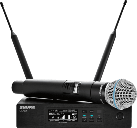 Image principale du produit QLXD24-B58-K51 Shure - Système micro HF série QLX avec Beta 58 Shure bande K51