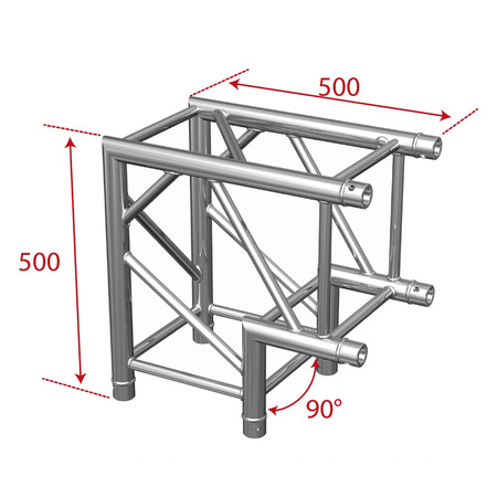 Image secondaire du produit AGQUA-02 - Contest Stage - Angle Structrure carrée 290 2 départs 50cm 90° - couleur BLANC