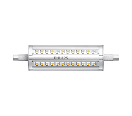 Image principale du produit Ampoule LED LINEAR CORE PRO dimmable 14W=120W PHILIPS 220/240V R7S 3000K 118X29MM