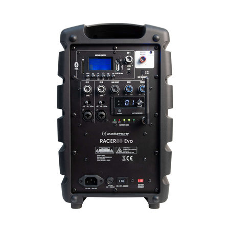 Image nº3 du produit Pack Racer 80 evo Audiophony – Enceinte autonome 12’’ 80W USB Bluetooth avec un serre tête sans fil.