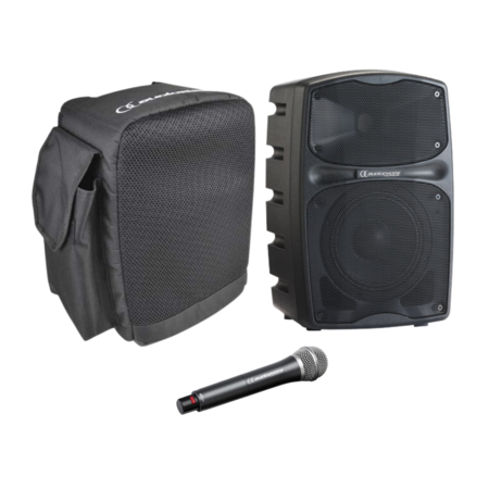 Image principale du produit Pack Racer 80 F8 Audiophony Enceinte autonome Bluetooth 5.0 TWS 80W + 1 Housse + 1 Micro Main