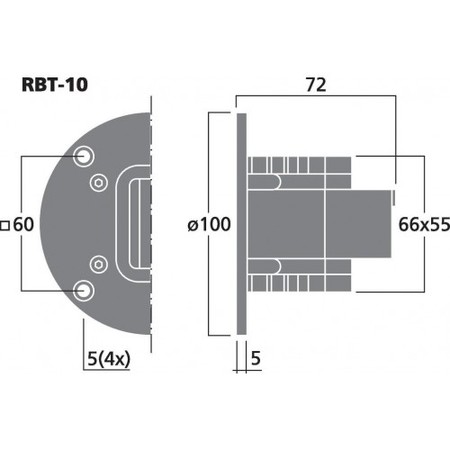 Image nº3 du produit Paire de Tweeters Ribbon Néodyme RBT-10 12w RMS sous 5 Ohms 2000 - 40000 Hz