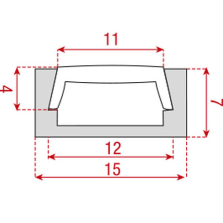 Image nº3 du produit profilé droit pour ruban de led sans diffuseur
