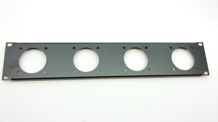 Image principale du produit face avant de rack 2U avec perçage pour 4 embases P17 16A ou 32A entraxe 56mm