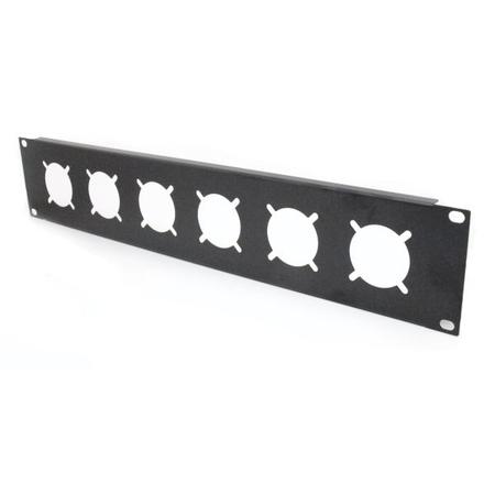 Image principale du produit face avant de rack 2U avec perçage pour 6 embases secteur 230V