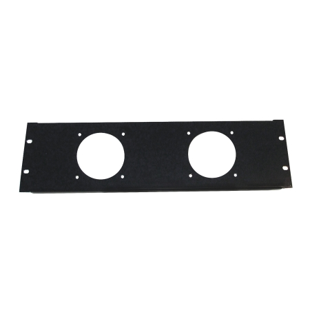 Image principale du produit face avant de rack 3U avec perçage pour 2 embases P17 63A